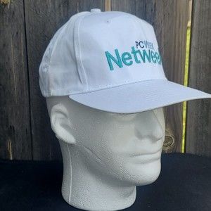 PC Week Netweek Vintage Snapback White Baseball Hat Cap